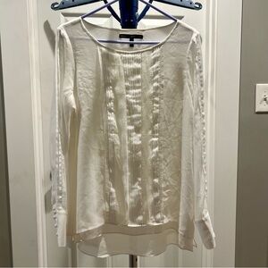 White House Black Market Ivory Blouse
